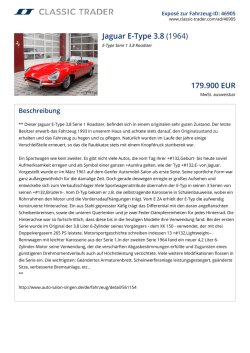 Jaguar E-Type 3.8 (1964) 179.900 EUR