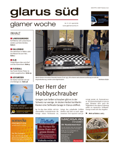 Glarner Woche, Glarus S&uuml;d, 27.4.2016