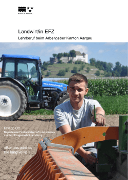 Landwirt/in EFZ - beim Kanton Aargau