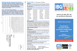 Umsatzsteuer intensiv 2016 - IBG Privates Institut für Beratung im