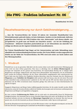 Haushaltssanierung nur durch