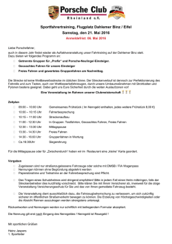 Dahlemer Binz 21.05.2016 - Info & Anmeldung