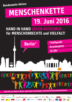Berlin - Hand in Hand gegen Rassismus