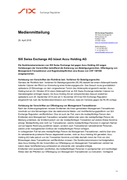 SIX Swiss Exchange AG