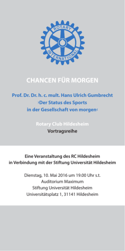 chancen für morgen - Universität Hildesheim