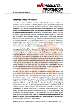 Gratis-Abo Nr. 09 vom 28. April 2016