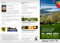Flyer Kulinarische Wanderung 2016