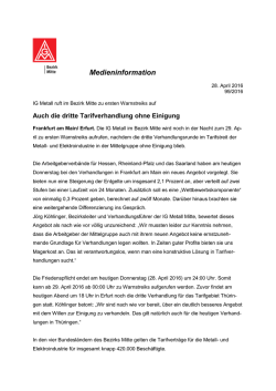 Pressemitteilung Dritte Verhandlung ohne Einigung (PDF - IG