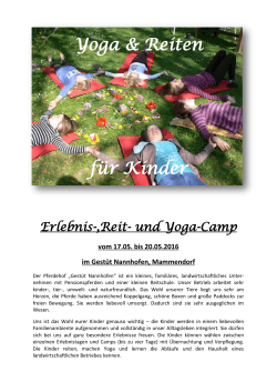 und Yoga-Camp - Pensionsstall & Reitschule "Gestüt Nannhofen"