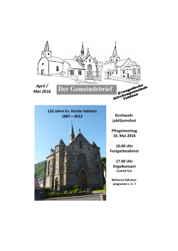 April / Mai 2016 - Evangelischer Kirchenkreis Trier