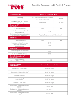 Preisliste Rossmann mobil Friends & Family