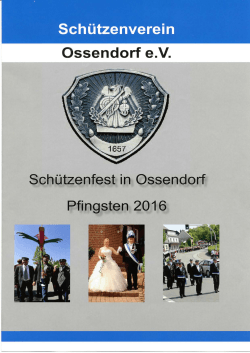 Festprogramm Schützenfest Ossendorf 2016