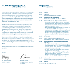 VDMA FoE Energietag 2016