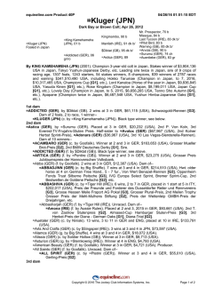 Kluger (JPN) - Equineline