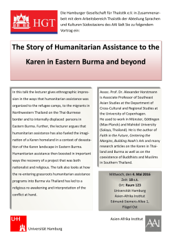 The Story of Humanitarian Assistance to the Karen in Eastern Burma