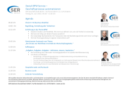Doxis4 BPM Service – Geschäftsprozesse automatisieren Agenda