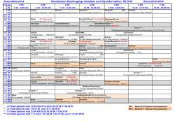 Stundenplan Sommersemster 2016