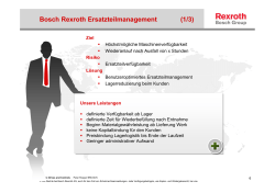 Bosch Rexroth Ersatzteilmanagement (1/3)