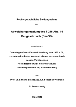 Gutachtens - B&uuml;rgerinitiative Eppendorf/Lokstedt