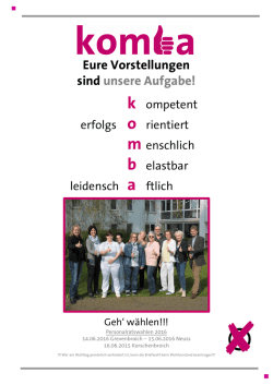Eure Vorstellungen sind unsere Aufgabe!
