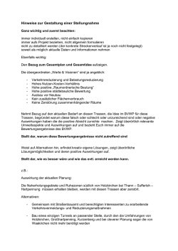 Informationen zur Stellungnahme - Liebens