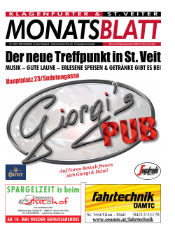 Ausgabe 20 - Das Klagenfurter und St. Veiter Monatsblatt