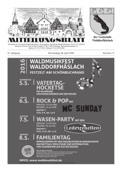 Donnerstag, 28.04.2016 - Gemeinde Walddorfh&auml;slach