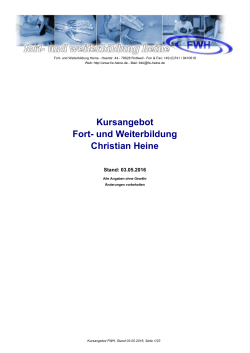 Kursmappe - FWH Fort- und Weiterbildung Heine