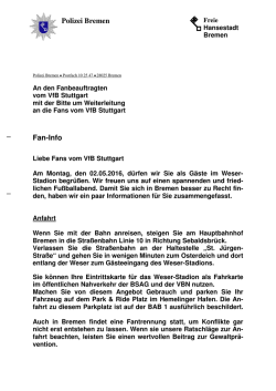 Polizei Bremen - VfB Stuttgart