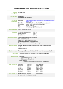 Informationen zum Seenlauf 2016 in Klaffer
