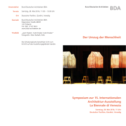 Programm-Flyer  - BDA Bund Deutscher Architekten