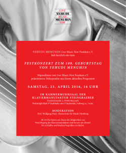 Herzliche EInladung  - Live Music Now
