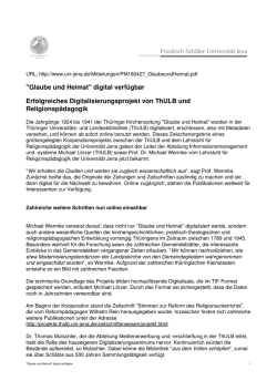 Glaube und Heimat - Friedrich-Schiller