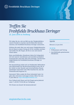 Treffen Sie Freshfields Bruckhaus Deringer