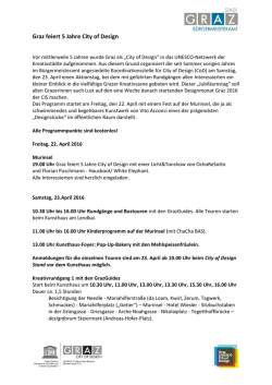 Graz feiert 5 Jahre City of Design