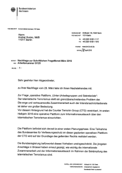 Herrn Andrej Hunko, MdB 11011 Berlin Sehr geehrter Herr