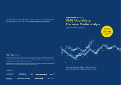 Infoblatt PMG MediaMeter - Presse