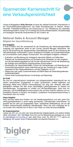 National Sales & Account Manager