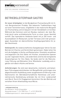 betriebsleiterpaar gastro