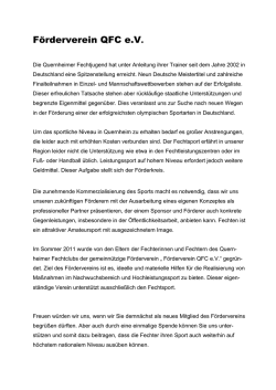 Informationen zum "F&ouml;rderverein QFC"