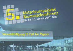 Call for Papers - Österreichischer Biomasseverband