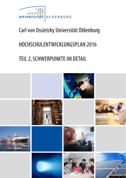 : HEP 2016, Teil 2 - Carl von Ossietzky Universität Oldenburg