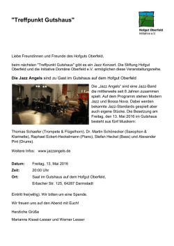 Jazz Angels - Stiftung Hofgut Oberfeld