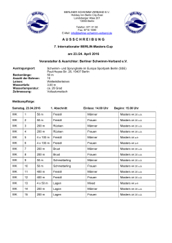 Ausschreibung - Masters in Berlin