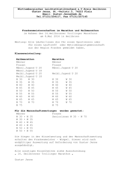 Marathon/Halbmarathon