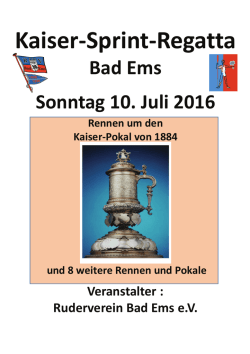 Kaiserpokal-Regatta am Sonntag, 10.07.2016