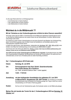 Informationen und Anmeldetalon