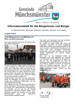 Infoblatt 02/2016 - Gemeinde Münchsmünster