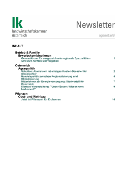 INHALT Betrieb & Familie Erwerbskombinationen &Ouml;sterreich