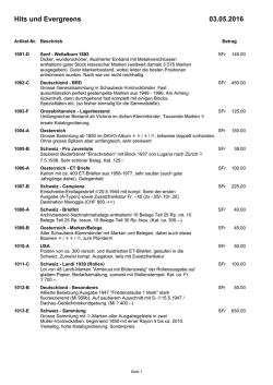 Hits und Evergreens 26.04.2016